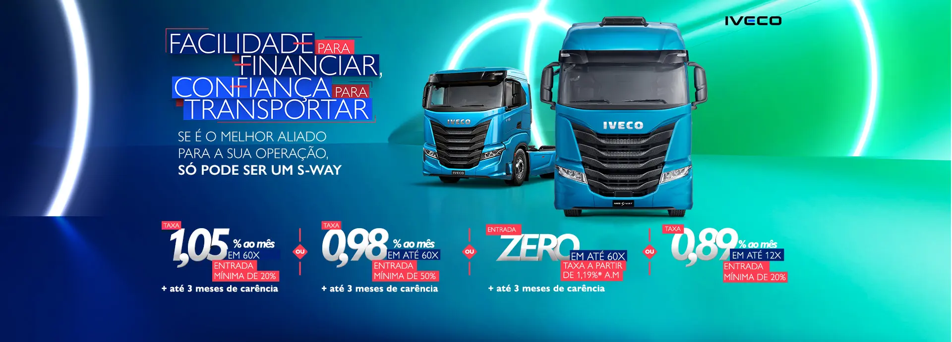 Entre na rota da economia com o Daily. O melhor caminho para impulsionar o seu negócio. Taxa zero em 12x até 50% de entrada e 3 meses para começar a pagar, ou taxa de 0,89% em 48x até 20% de entrada e 3 meses para começar a pagar.